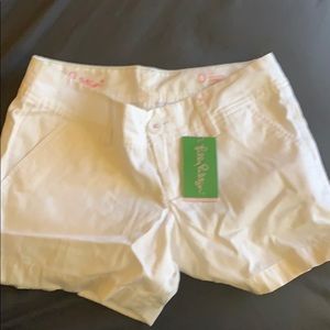 white lilly pulitzer size 0 callahan shorts